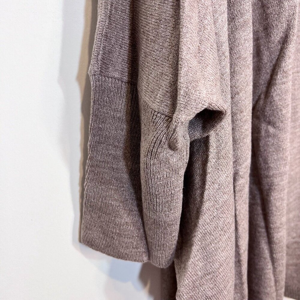 A New Day Sweater Brown V Neck Batwing Sleeve Pullover Poncho‎ Cape One Size - Picture 5 of 11